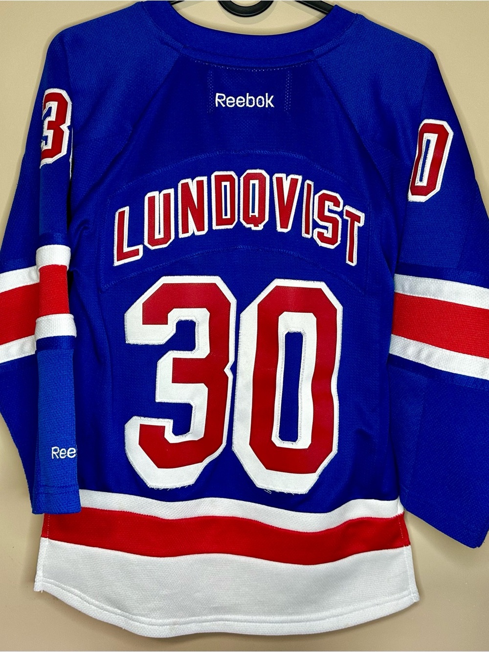 Reebok NY Rangers Henrik Lundqvist #30 Jersey YOUTH S/M